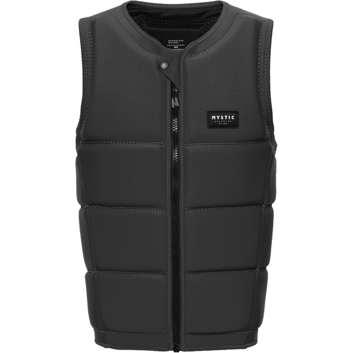 2026 Mystic Mens Star Front Zip Wake Impact Vest 35005.240245 - Dark Grey